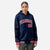 Custom Navy Red-White Varsity Full-Snap Letterman Classic Hoodie Jacket