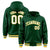 Custom Green White-Gold Varsity Full-Snap Letterman Classic Hoodie Jacket