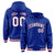 Custom Royal Blue White-Red Varsity Full-Snap Letterman Classic Hoodie Jacket