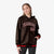 Custom Brown White-Red Varsity Full-Snap Letterman Classic Hoodie Jacket