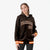 Custom Brown Orange-White Varsity Full-Snap Letterman Classic Hoodie Jacket