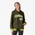 Custom Olive White-Gold Varsity Full-Snap Letterman Classic Hoodie Jacket