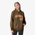 Custom Brown Orange-White Varsity Full-Snap Letterman Classic Hoodie Jacket