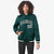 Custom Green Black-White Varsity Full-Snap Letterman Classic Hoodie Jacket