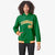 Custom Kelly Green Orange-White Varsity Full-Snap Letterman Classic Hoodie Jacket