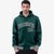 Custom Green Black-White Varsity Full-Snap Letterman Classic Hoodie Jacket