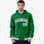 Custom Kelly Green Gray-White Varsity Full-Snap Letterman Classic Hoodie Jacket