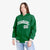 Custom Kelly Green Gray-White Varsity Full-Snap Letterman Classic Hoodie Jacket