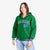 Custom Kelly Green Royal Blue-White Varsity Full-Snap Letterman Classic Hoodie Jacket