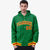 Custom Kelly Green Red-Gold Varsity Full-Snap Letterman Classic Hoodie Jacket