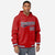 Custom Red Navy-White Varsity Full-Snap Letterman Classic Hoodie Jacket