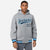 Custom Gray Navy-White Varsity Full-Snap Letterman Classic Hoodie Jacket