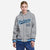 Custom Gray Navy-White Varsity Full-Snap Letterman Classic Hoodie Jacket