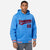 Custom Powder Blue Red-Navy Varsity Full-Snap Letterman Classic Hoodie Jacket