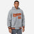 Custom Gray Orange-Black Varsity Full-Snap Letterman Classic Hoodie Jacket