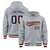 Custom Gray Navy-Orage Varsity Full-Snap Letterman Classic Hoodie Jacket