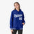 Custom Royal Blue White Varsity Full-Snap Letterman Classic Hoodie Jacket