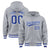 Custom Gray Royal Blue-White Varsity Full-Snap Letterman Classic Hoodie Jacket