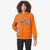 Custom Orange Navy-White Varsity Full-Snap Letterman Classic Hoodie Jacket