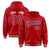 Custom Red White Varsity Full-Snap Letterman Classic Hoodie Jacket