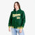 Custom Green White-Gold Varsity Full-Snap Letterman Classic Hoodie Jacket