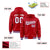 Custom Red White-Black Varsity Full-Snap Letterman Classic Hoodie Jacket