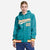 Custom Aqua White-Orange Varsity Full-Snap Letterman Classic Hoodie Jacket