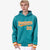 Custom Aqua Orange-White Varsity Full-Snap Letterman Classic Hoodie Jacket