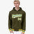 Custom Olive White-Gold Varsity Full-Snap Letterman Classic Hoodie Jacket