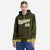 Custom Olive White-Gold Varsity Full-Snap Letterman Classic Hoodie Jacket