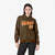 Custom Brown Orange-White Varsity Full-Snap Letterman Classic Hoodie Jacket