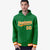 Custom Kelly Green Orange-White Varsity Full-Snap Letterman Classic Hoodie Jacket