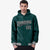 Custom Green Black-White Varsity Full-Snap Letterman Classic Hoodie Jacket