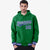 Custom Kelly Green Royal Blue-White Varsity Full-Snap Letterman Classic Hoodie Jacket