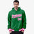 Custom Kelly Green Pink-White Varsity Full-Snap Letterman Classic Hoodie Jacket