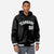 Custom Black White-Gray Varsity Full-Snap Letterman Classic Hoodie Jacket