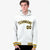 Custom White Black-Gold Varsity Full-Snap Letterman Classic Hoodie Jacket