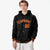 Custom Black Orange-Black Varsity Full-Snap Letterman Classic Hoodie Jacket