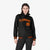 Custom Black Orange-Black Varsity Full-Snap Letterman Classic Hoodie Jacket