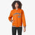 Custom Orange Navy-White Varsity Full-Snap Letterman Classic Hoodie Jacket