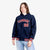 Custom Navy Red-White Varsity Full-Snap Letterman Classic Hoodie Jacket