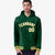 Custom Green White-Gold Varsity Full-Snap Letterman Classic Hoodie Jacket