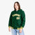 Custom Green White-Gold Varsity Full-Snap Letterman Classic Hoodie Jacket