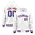 Custom White Royal Blue-Red Varsity Full-Snap Letterman Classic Hoodie Jacket