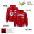 Custom Red White-Black Varsity Full-Snap Letterman Classic Hoodie Jacket