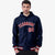 Custom Navy Red-White Varsity Full-Snap Letterman Classic Hoodie Jacket