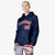 Custom Navy Red-White Varsity Full-Snap Letterman Classic Hoodie Jacket