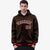 Custom Brown White-Red Varsity Full-Snap Letterman Classic Hoodie Jacket