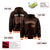 Custom Brown Orange-White Varsity Full-Snap Letterman Classic Hoodie Jacket