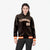 Custom Brown White-Orange Varsity Full-Snap Letterman Classic Hoodie Jacket